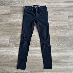 American Eagle Jegging Denim Jeans Black Women's 0